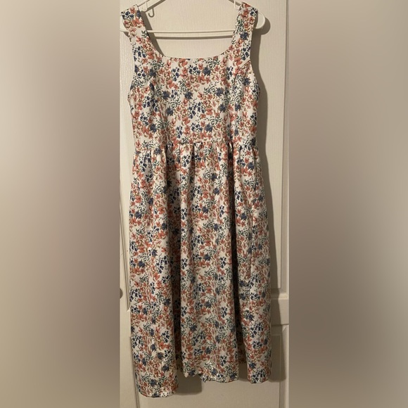 Button-up Floral Dress with Pockets - Picture 6 of 13